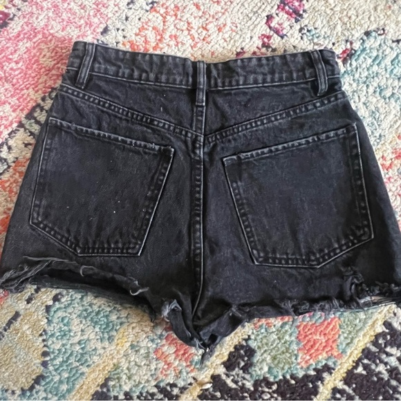 Zara high waisted washed black jean shorts size 2 - Picture 2 of 3